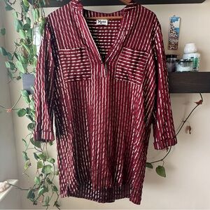 Show Me Your MuMu Maribelle Shirt Dress In Late Night Stripe